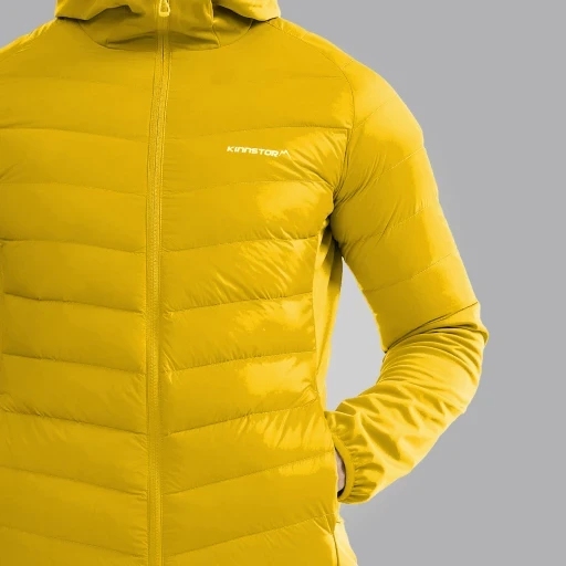 オムニヒート 中綿ジャケット ブルーイエロー M